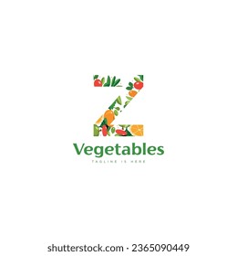 Initial Letter Z Vegetables Logo Vector