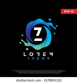 initial letter z water splash logo. modern icon, template design