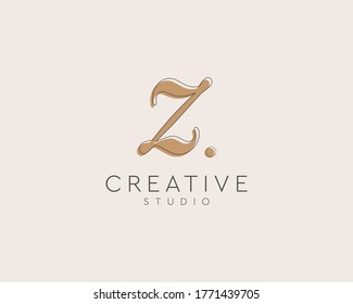 initial letter z watermark logo design