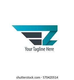 Initial Letter Z With Wings Design Logo
