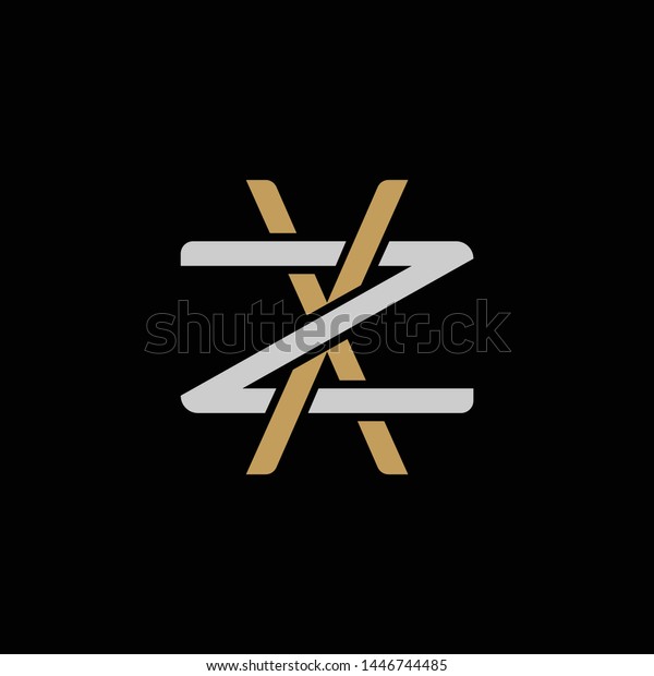 Initial Letter Z X Zx Xz Stock Vector (Royalty Free) 1446744485