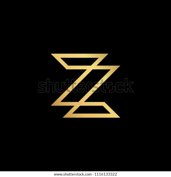 Initial Letter Z Zz Minimalist Art Stock Vector (Royalty Free ...