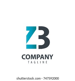Initial Letter ZB Design Logo