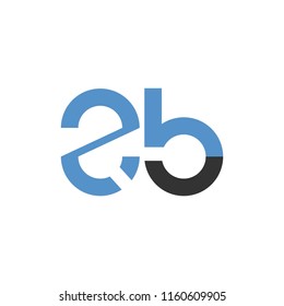 Initial letter ZB line logo design template