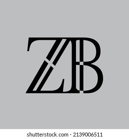 Initial letter ZB logo design