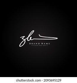 Initial Letter ZB Logo - Hand Drawn Signature Style Logo