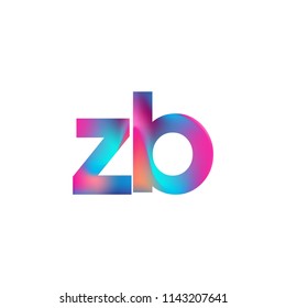 Initial Letter ZB Logo Lowercase colorful design, Modern and Simple Logo Design.
