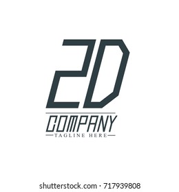 Initial Letter ZD Design Logo Template