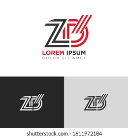 Initial Letter ZD linked uppercase overlap modern logo design template. Suitable for business, consulting group company. Vector Illustration.
