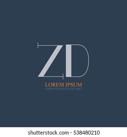 initial letter Zd logo design for company identity