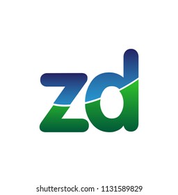Initial Letter ZD Logo Lowercase, colorful logotype Modern and Simple Logo Design.