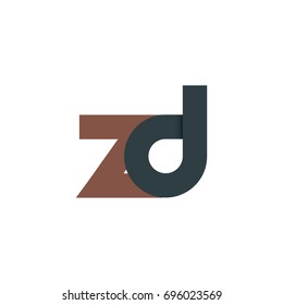 Initial Letter ZD Rounded Design Logo