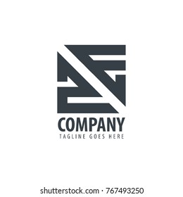 Initial Letter ZE Design Logo