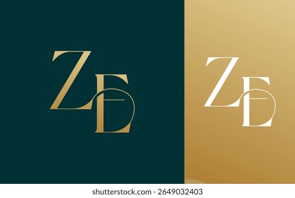Letra inicial ZE EZ logotipo design vetor ilustração para casal, casamento e negócios