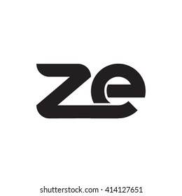 initial letter ze linked round lowercase monogram logo black