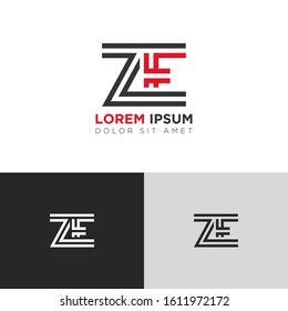 Initial Letter ZE linked uppercase overlap modern logo design template. Suitable for business, consulting group company. Vector Illustration.
