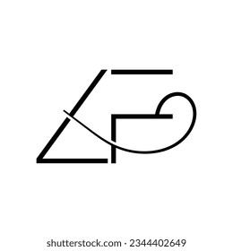 Initial letter ZF logo design creative modern symbol icon monogram