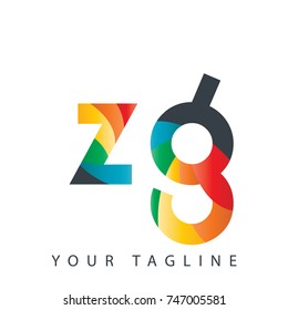 Initial Letter ZG Rounded Design Logo