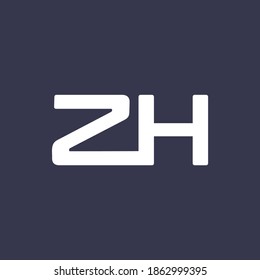 Plantilla de logotipo ZH de letra inicial