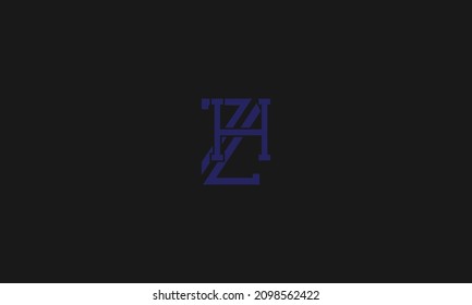 Ursprünglicher Buchstabe ZH Großbuchstaben moderne Linien Logo Design Template Elemente. Logo-Design.