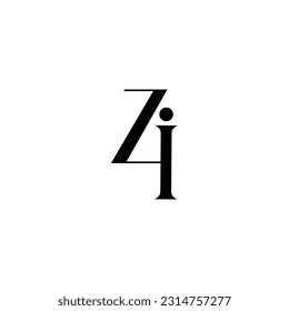 Initial Letter ZI Logo Design Outstanding Creative Modern Symbol Sign