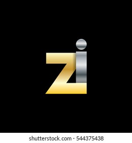 Initial Letter ZI Rounded Lowercase Logo