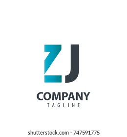 Initial Letter ZJ Design Logo