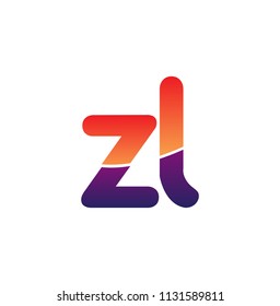 Initial Letter Zl Logo Lowercase Colorful Stock Vector (Royalty Free ...