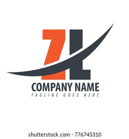 Initial Letter ZL Overlapping Logo