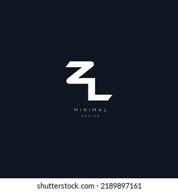 Letra inicial zl icono vector de deporte