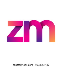 Initial Letter Zm Logo Lowercase Magenta Stock Vector (Royalty Free ...