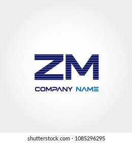 Initial Letter ZM Logo Template