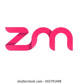 Initial Letter Zm Modern Linked Circle Stock Vector (Royalty Free ...