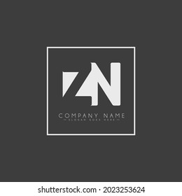 Initial Letter ZN Logo - Simple Business Logo