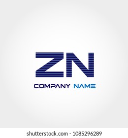 Initial Letter ZN Logo Template