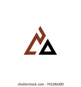 Initial Letter ZO Linked Triangle Design Logo