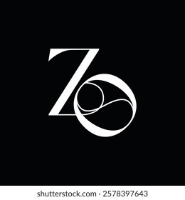 Initial letter ZO logo design 
