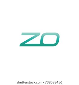 initial letter zo thin logo design