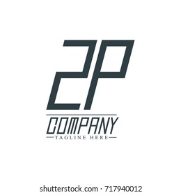 Initial Letter ZP Design Logo Template