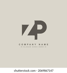 Initial Letter ZP Logo - Minimal Business Logo for Alphabet Z and P