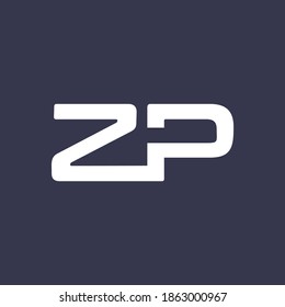 Initial letter ZP logo template