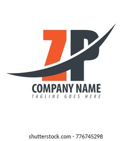 Initial Letter ZP Overlapping Logo