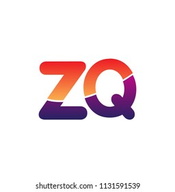 Initial Letter ZQ Logo Lowercase, colorful logotype Modern and Simple Logo Design.