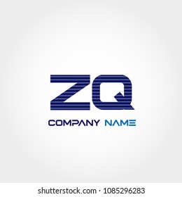 Initial Letter ZQ Logo Template