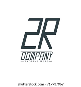 Initial Letter ZR Design Logo Template