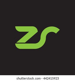 initial letter zr linked round lowercase logo green