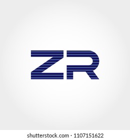 Initial Letter ZR Logo Template Vector Design