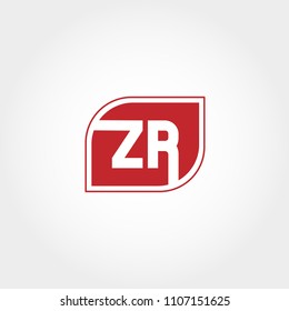 Initial Letter ZR Logo Template Vector Design