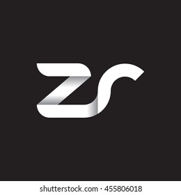 initial letter zr modern linked circle round lowercase logo black white