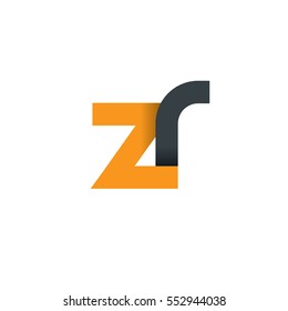 Initial Letter ZR Rounded Lowercase Logo
